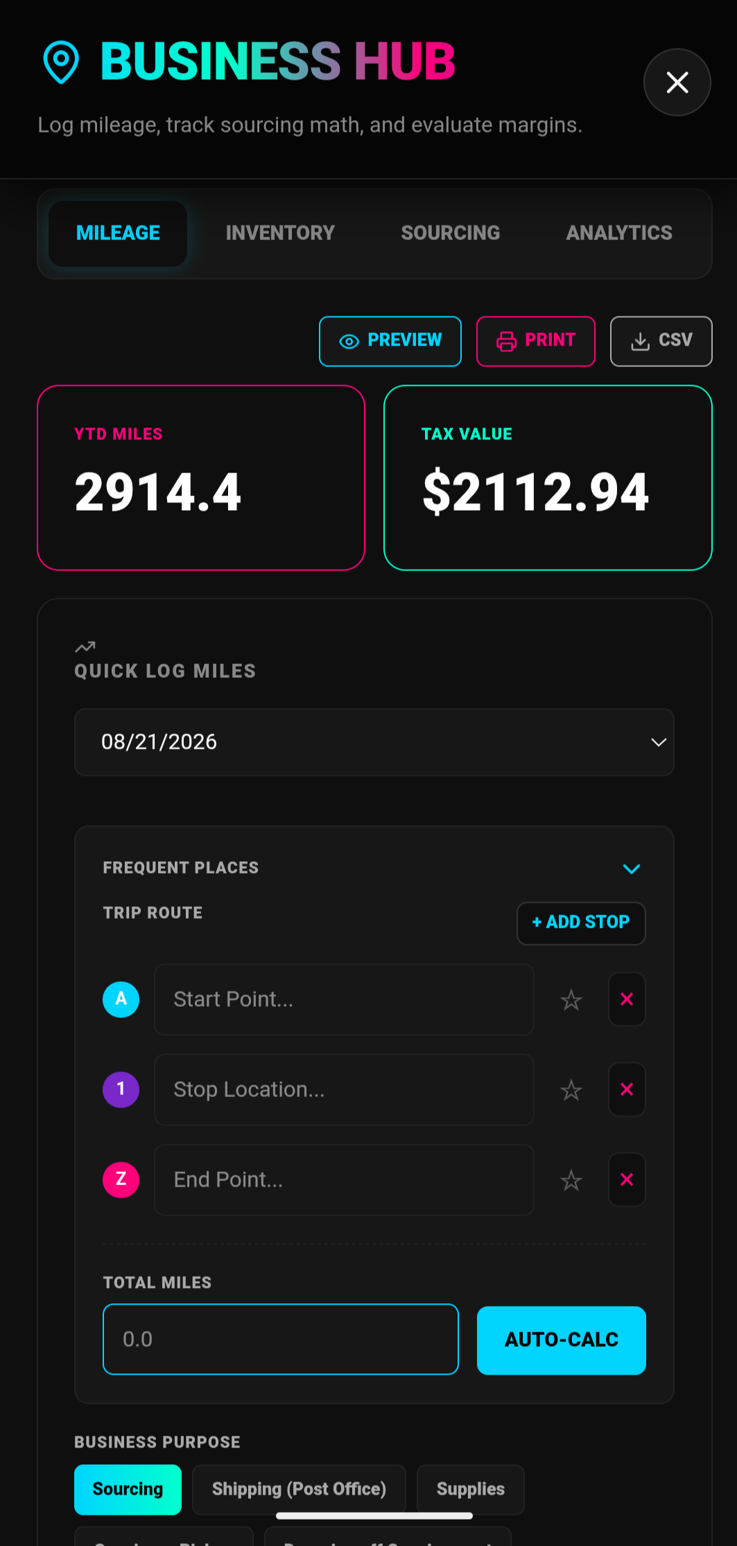 IRS Mileage Tracker preview